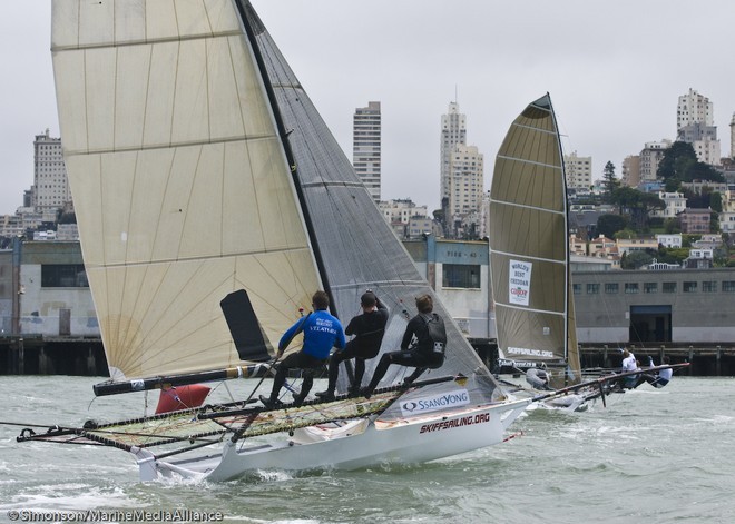 Racing in the 2009 Pier39 Regatta, San Francisco © Erik Simonson/MarineMediaAlliance.com http://marinemediaalliance.com/gallery/