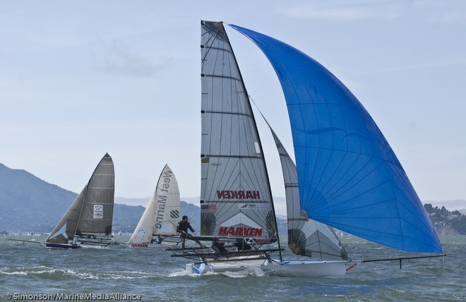 Racing in the 2009 Pier39 Regatta, San Francisco © Erik Simonson/MarineMediaAlliance.com http://marinemediaalliance.com/gallery/