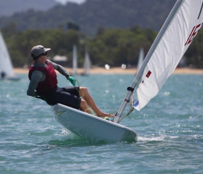 Danny Fuller from Townsville winner of the Laser Radial Class. - Zhik Mission Beach Regatta © Tom Orr