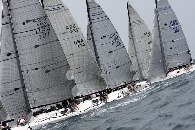 Melges 32 Fleet Action - The start, race 2 - 2009 Melges 32 Gold Cup © JOY / IM32CA http://melges32.com/