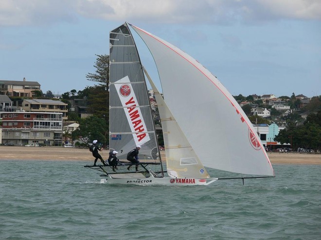 Opening day ANZAC 18ft skiffs - Waitemata Harbour © Ross Whitburn