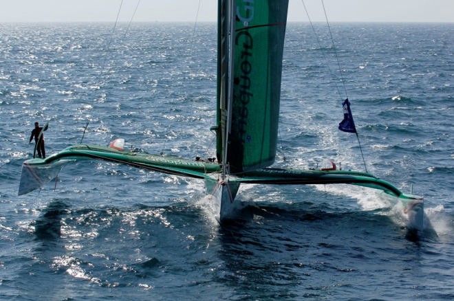 Groupama is the latest finisher in the ORMA 60 class &copy;  Gitana S.A. /Yvan Zedda www.zedda.com