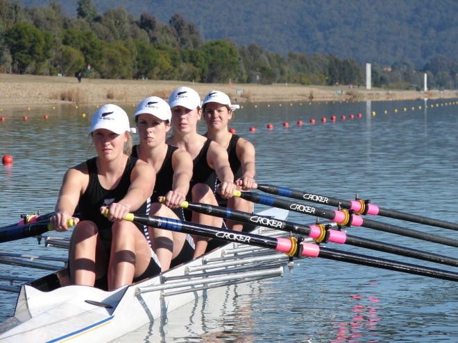 The Womens Lightweight Quad raced over 2km © Sonya Walker