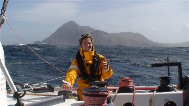 Servane onboard Educación sin Fronteras as they round Cape Horn ©Educación sin Fronteras - Barcelona World Race © Barcelona World Race http://www.barcelonaworldrace.org