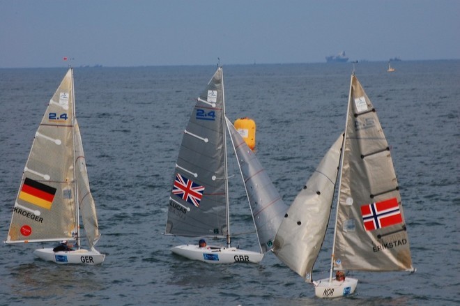 2.4mR’s dueling on Day 3 2008 Paralympics - Qingdao © Dan Tucker http://sailchallengeinspire.org/