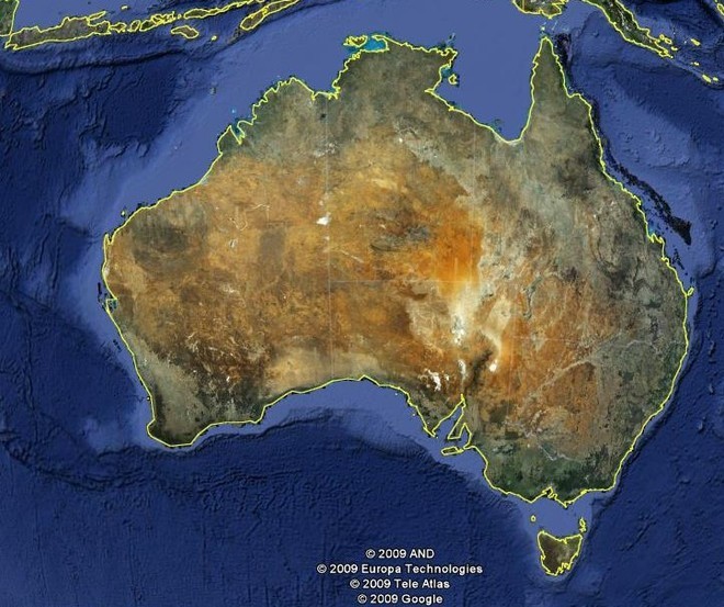 Chart of Australia - 2011 Around Australia Ocean Race and Rally for Cruisers © SW