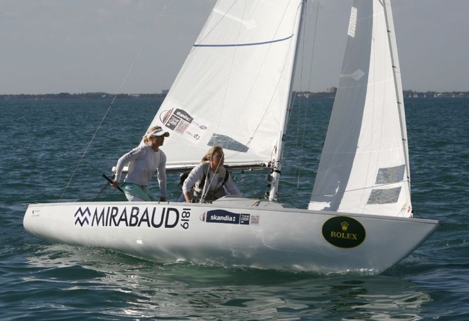 Sarah AYTON, Sarah WEBB, Pippa WILSON, GBR - Yngling - Rolex Miami OCR 2008 ©  Rolex / Dan Nerney