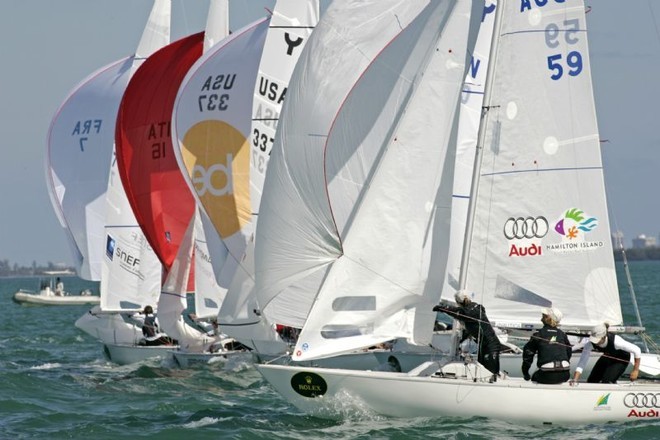 Krystal WEIR, Karyn GOJNICH, Angela FARRELL, AUS 59 - Yngling - Rolex Miami OCR 2008 ©  Rolex / Dan Nerney