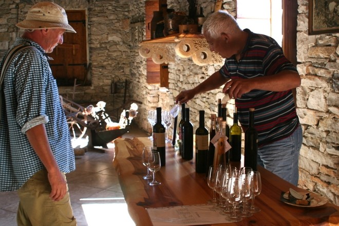 Choosing local wines is all part of the fun on a Mariner Boating Holiday  - Sail Port Stephens © Maggie Joyce - Mariner Boating Holidays http://www.marinerboating.com.au
