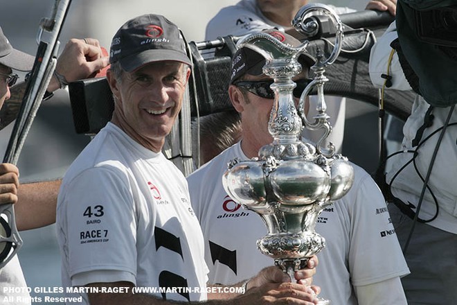 32nd America’s Cup - winners are grinners © Gilles Martin-Raget http://www.martin-raget.com/