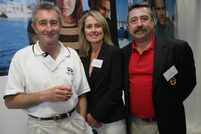 Mr Michael Boyd (Commodore Woollahara Sailing Club), Ms Louise Bashford (Marketing Manager Middle Harbour Yacht Club), Mr. Ian Box (Commodore Middle Harbour Yacht Club)  © SW