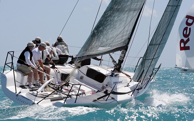 Jim Swartz on ’Q’’ with Gavin Brady and Chris Larson © JOY / IM32CA http://melges32.com/