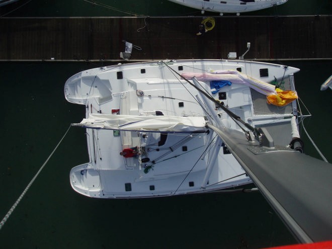 View from the mast of the Lagoon 500 Sailaway IV   © Sailaway Port Douglas . www.sailawayportdouglas.com