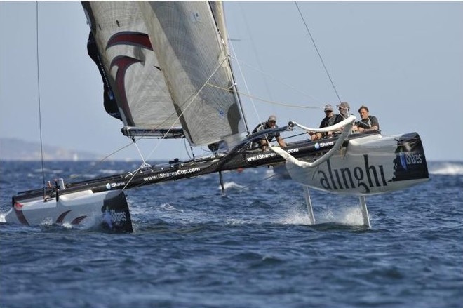 Alinghi overall winner of the 2008 iShares Cup season (Photo Pierrick Contin/DPPI/OC Events © iShares Cup http://www.iSharesCup.com