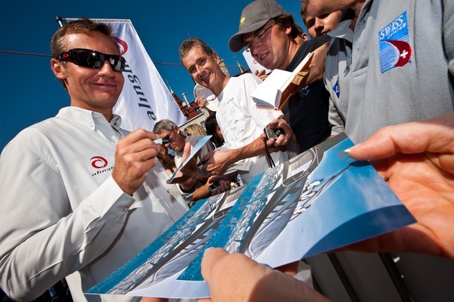 Alinghi 5 Celebrations on Lake Geneva<br />
<br />
 © Carlo Borlenghi/ Alinghi http://www.alinghi.com