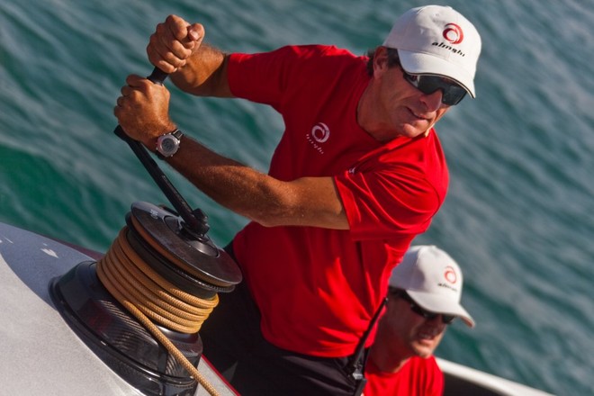 On board Alinghi 5 in Ras Al Khaimah &copy; Guido Trombetta/Team Alinghi