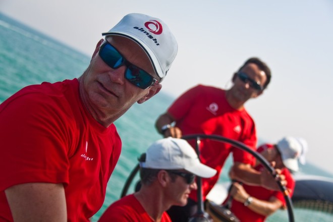On board Alinghi 5 in Ras Al Khaimah &copy; Guido Trombetta/Team Alinghi