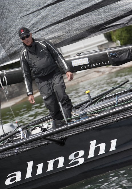 Nyon, 04-05-2009<br />
Shakedown sail for Ed Baird and crew on SUI 6 in lead up to the Challenge Julius Baer.<br />
 Ed Baird<br />
©Photo: Carlo Borlenghi/Alingh © Carlo Borlenghi/ Alinghi http://www.alinghi.com