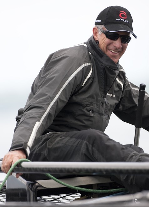 Nyon, 04-05-2009<br />
Shakedown sail for Ed Baird and crew on SUI 6 in lead up to the Challenge Julius Baer.<br />
Ed Baird<br />
©Photo: Stefano Gattini/Alingh © Stefano Gattini - Alinghi