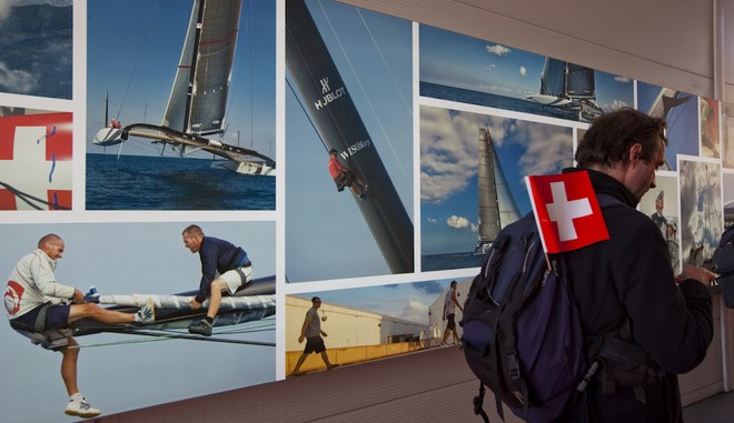 Valencia, 2/10/10 Alinghi 5  dock side  <br />
- 2010 America’s Cup Day 2 © Carlo Borlenghi/ Alinghi http://www.alinghi.com