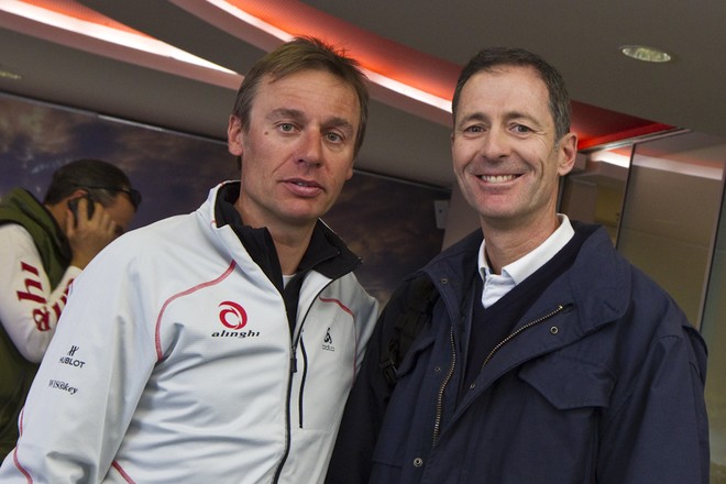 Valencia, 2/10/10 Ernesto Bertarelli (L), Francesco De Angelis - 2010 America’s Cup Day 2 © Guido Trombetta/Team Alinghi