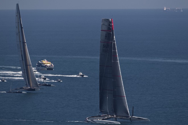 Valencia, 2/12/10<br />
33rd America’s Cup<br />
Day 5 race 1 <br />
Alinghi 5, USA 17<br />
 © Guido Trombetta/Team Alinghi
