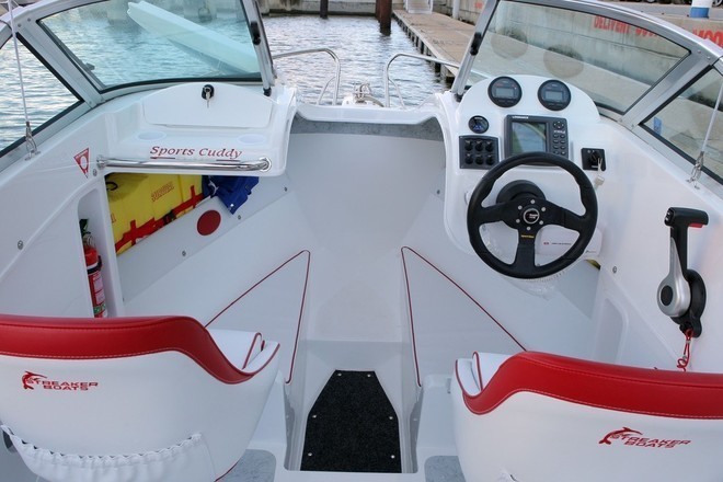 The easy access forward and the well planned helm aboard the Streaker Sports Cuddy © Streaker Boats http://www.streakerboats.com.au