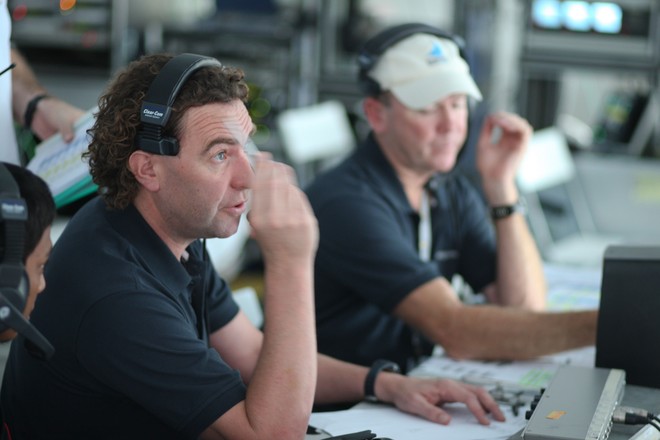 Producer  Sam Usher calls the shots in the TV studio at Monsoon Cup 2009.  Photo: Brendon O’Hagan/Subzero Images © Gareth Cooke Subzero Images/Monsoon Cup http://www.monsooncup.com.my