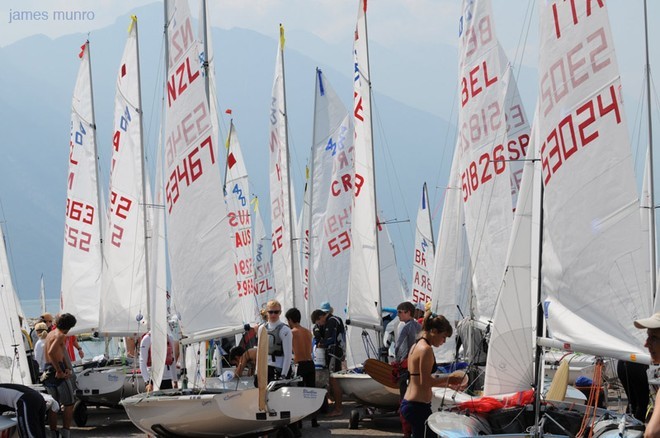On the beach at the 2009 420 Worlds - Lake Garda Italy © James Munro www.420sailing.org.nz