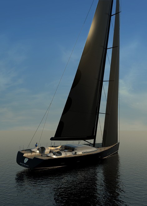 3D rendering of Superyacht Bristolian - Super Computer accelerates Superyacht design © Richard Elliott