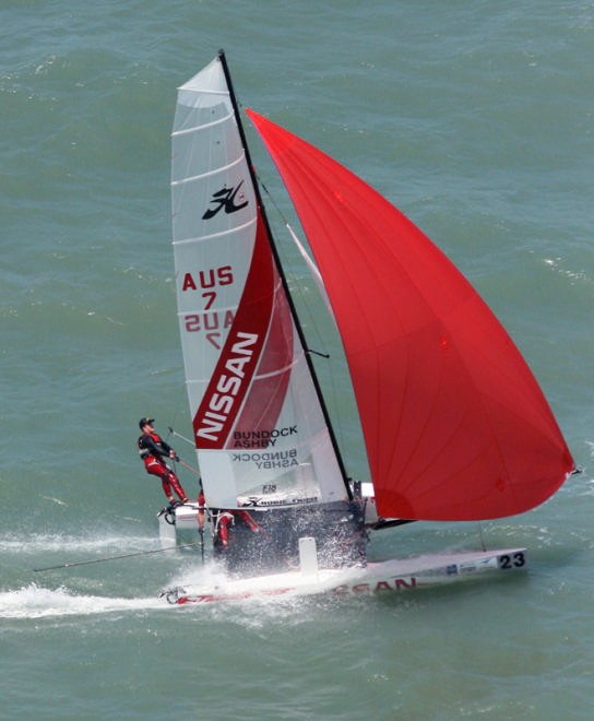 Bundock and Ashby from the air - 2007 Seawind F18 Worlds © Mike Cleveland Marine Photography http://www.marinephotography.com.au