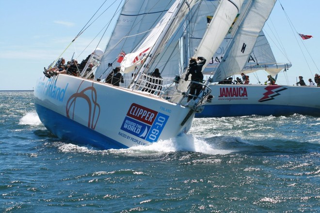 Team Finland at the start of race 4 of the Clipper Race 09-10 from Cape Town, South Africa to Geraldton, Western Australia.<br />
<br />
 © Clipper Ventures PLC . http://www.clipperroundtheworld.com