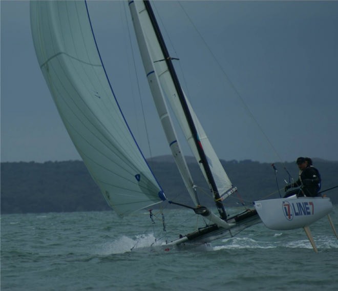 Bruce Kendall and Hayden Whitburn, Tornado, Medal Race, Sail Auckland 2007 © Richard Gladwell www.photosport.co.nz