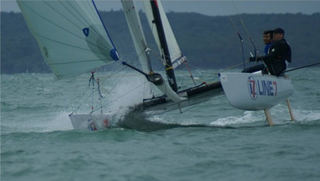 Bruce Kendall and Hayden Whitburn, Tornado, Medal Race, Sail Auckland 2007 © Richard Gladwell www.photosport.co.nz