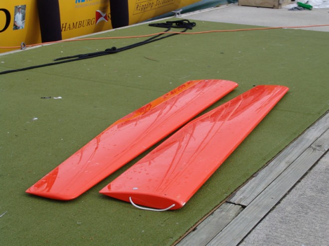 The twin rudders for AGD © Richard Gladwell www.photosport.co.nz