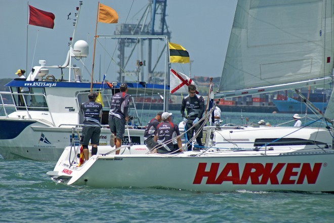 Dean Barker on Day 1 of the 2008 New Zealand Match Racing Championships © Richard Gladwell www.photosport.co.nz