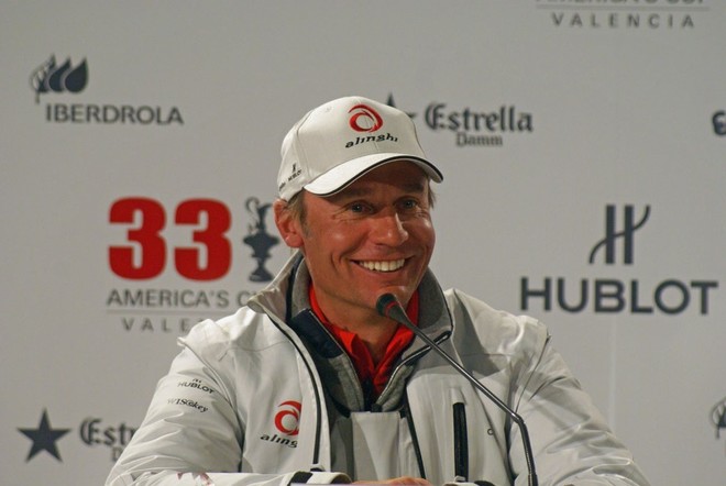 Ernesto Bertarelli, Media Conference, Race 2, 33rd America’s Cup © Richard Gladwell www.photosport.co.nz