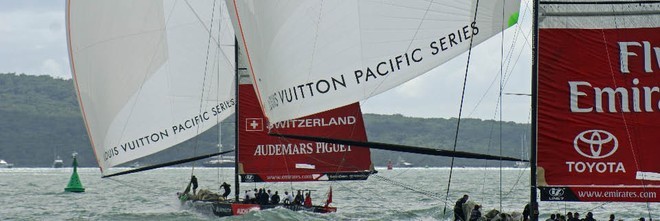 Running downwind - Louis Vuitton Pacific Series Trophy Final 1 © Richard Gladwell www.photosport.co.nz