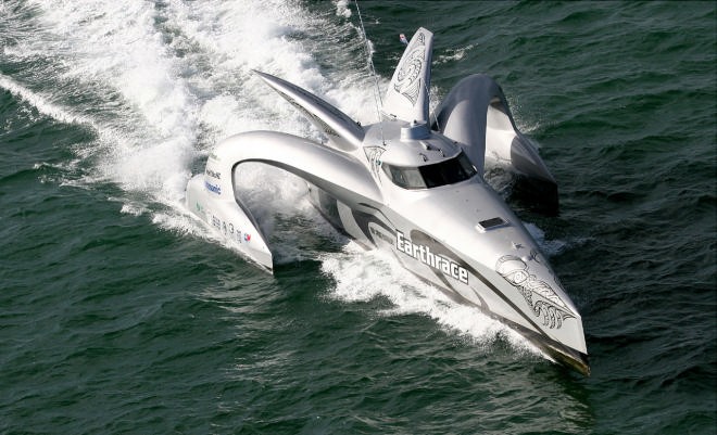 Earthrace at speed © Jim Burkett