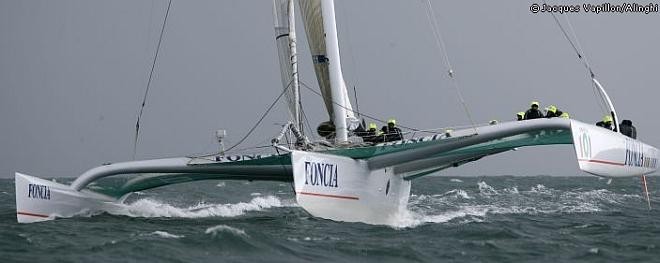 60ft trimaran Foncia  being used by Alinghi for training off Lorient  © Jacques Vapillon/Alinghi 