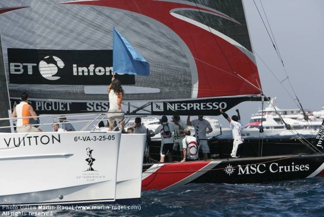 32nd America’s Cup - Final Match - Day 8 - Alinghi vs Emirates Team New Zealand © Gilles Martin-Raget http://www.martin-raget.com/