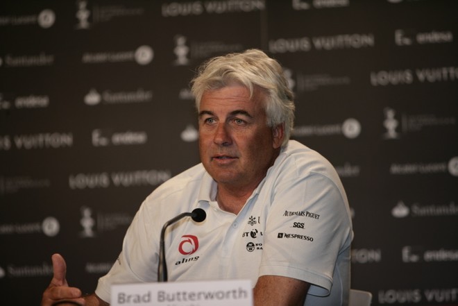 Brad Butterworth, Alingho skipper, at the Protocol Media Conference © Gilles Martin-Raget http://www.martin-raget.com/