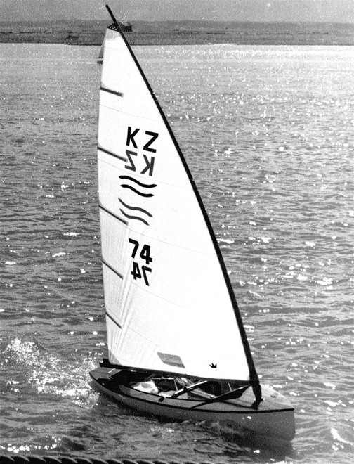 Finn class which Hugh sailed for a year before moving to the FD © SW