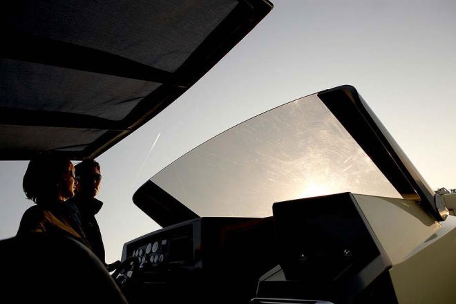 Fjord Open space age cockpit © Fjord Powerboats www.fjord.com.au