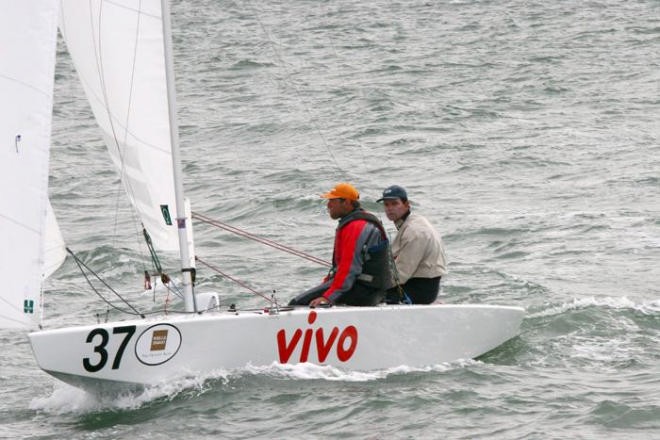 Torben Grael, 2004 IOlympic Gold medalist finished 15th after being 19th at the end of the first leg. © Chris Ray:Shutterfly.com www.crayivp.com