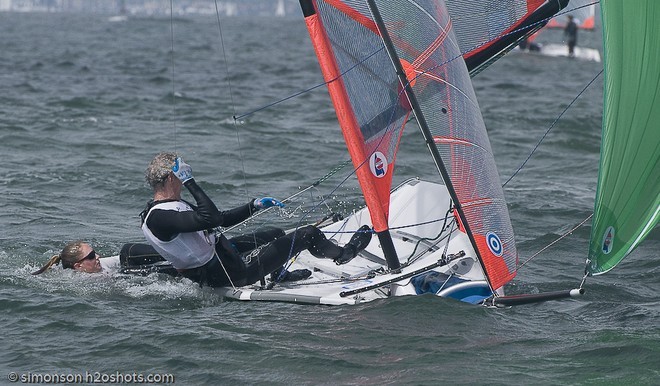 Day 2 US 29er Nationals, San Francisco Bay. Hieneken Crash-003 © Erik Simonson/ h2oshots.com