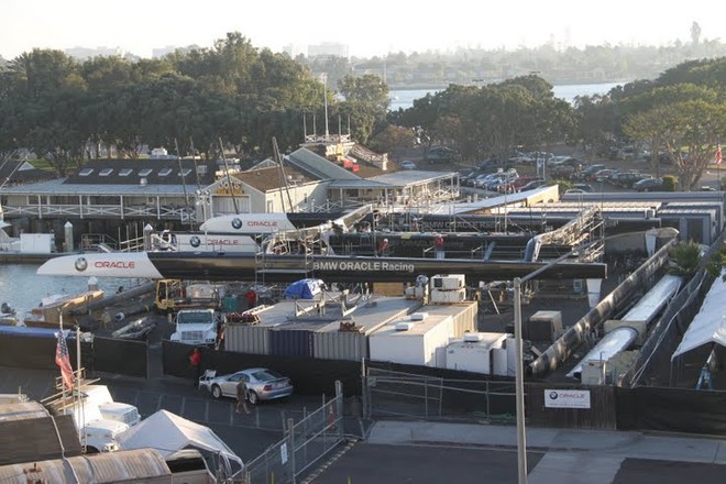 Overview as BOR90/USA emerges from the builder’s shed - San Diego 24 October 2009 © Kazenotayori
