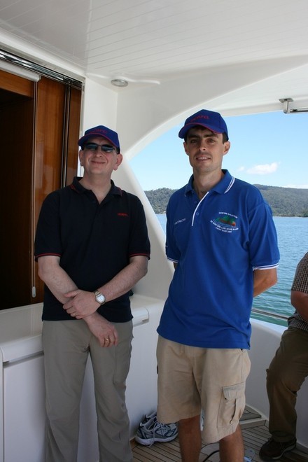 Hempel’s Paul James (left) with race organiser Mark Greenwood &copy; Helen Hopcroft