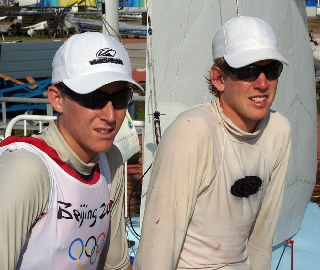 Carl Evans and Peter Burling (NZL), created Olympic history today. © Sail-World.com /AUS http://www.sail-world.com
