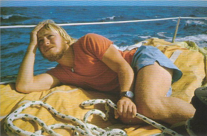 Jaws (Don Wright) trims the kite and dreams of lunch © Ceramco NZ